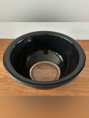 Vintage PYREX 7” Mixing Bowl Black Clear Bottom 1-Liter #322